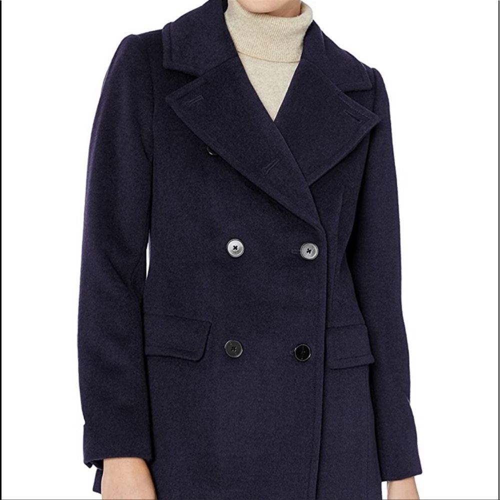 NEW Lark & Ro Double Breasted Navy Blue Pea Coat Size 0 NWT